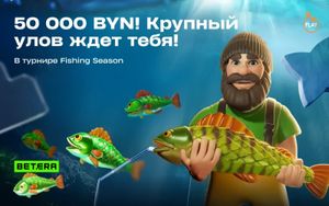 Турнир на 50000 BYN в слотах Pragmatic Play в Betera: Fishing Season