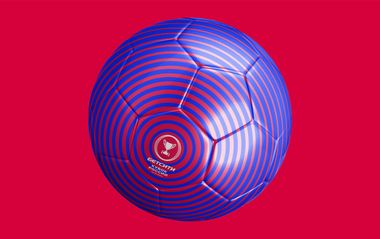 Футбольный мяч в новом дизайне 