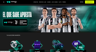 VERSUSbet Página principal de VERSUSbet México con las secciones de apuestas, slots, casino y promociones.