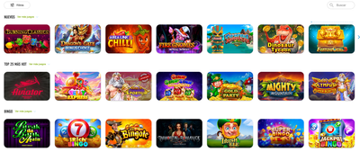 Tragamonedas y juegos de bingo disponibles en el casino de Sportiumbet México