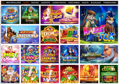 Sección de tragamonedas en el casino de Winner