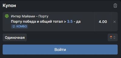 Пример отображения комбокотировки «Фонбет» в купоне