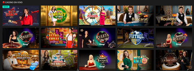 Casino en vivo de VERSUSbet con mesas de ruleta, blackjack, baccarat y game shows de Evolution y Ezugi.