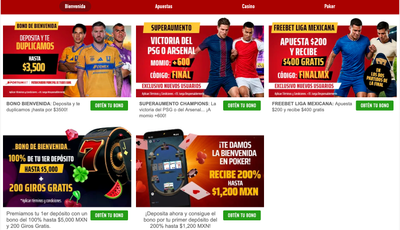 Promociones de bienvenida disponibles en Sportiumbet