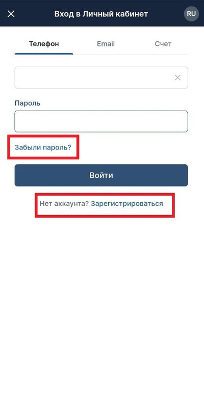 Как выглядит форма авторизации в приложении Фонбет Беларусь