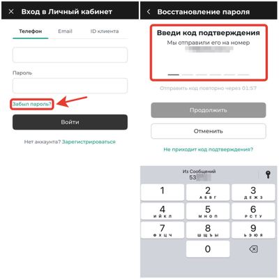 Как восстановить пароль в Пари