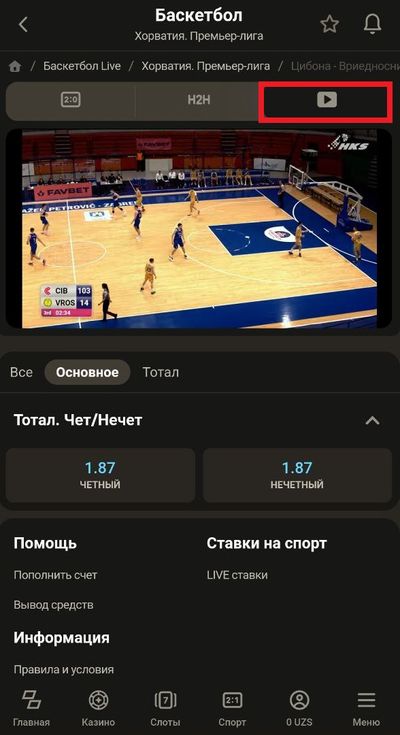 Запуск видеотрансляции