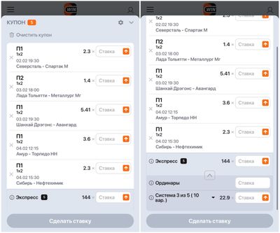 Экспресс и система в Винлайн Беларусь